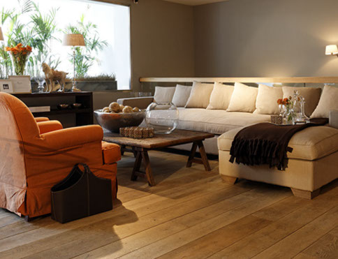 Leinensofas von Flamant