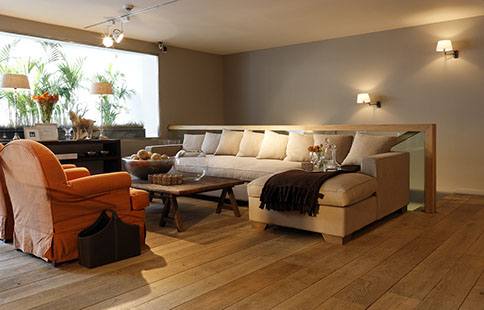 Leinensofas von Flamant